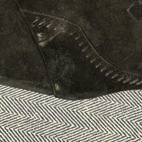 REBECCA MINKOFF - Suede Wedge Whip Stich Booties - Picture 4 of 6